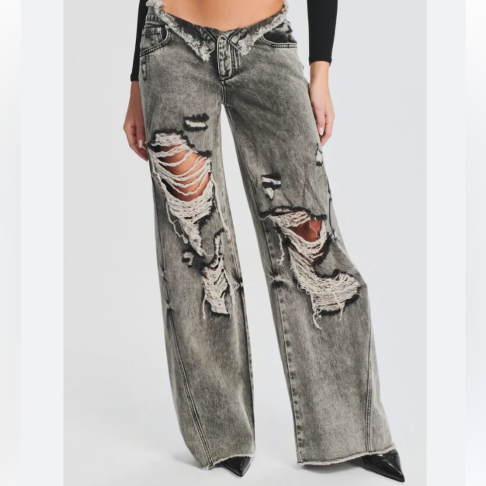 SER.O.YA Ollie Distressed Wide Leg Jeans in Pheonix Women’s 27